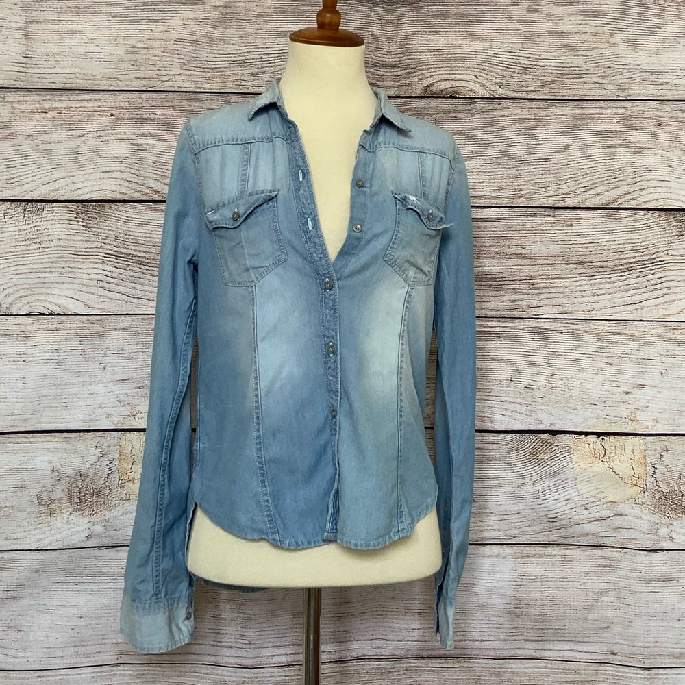 Abercrombie and Fitch Faded Denim Button Up